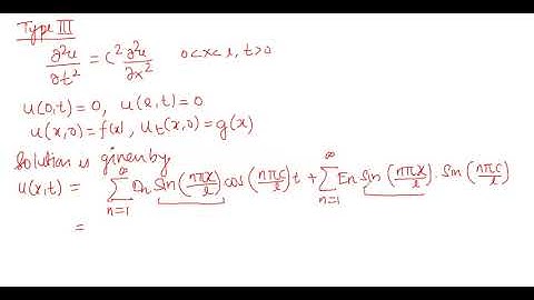 Solution of a wave equation and examples for CSIR NET and GATE