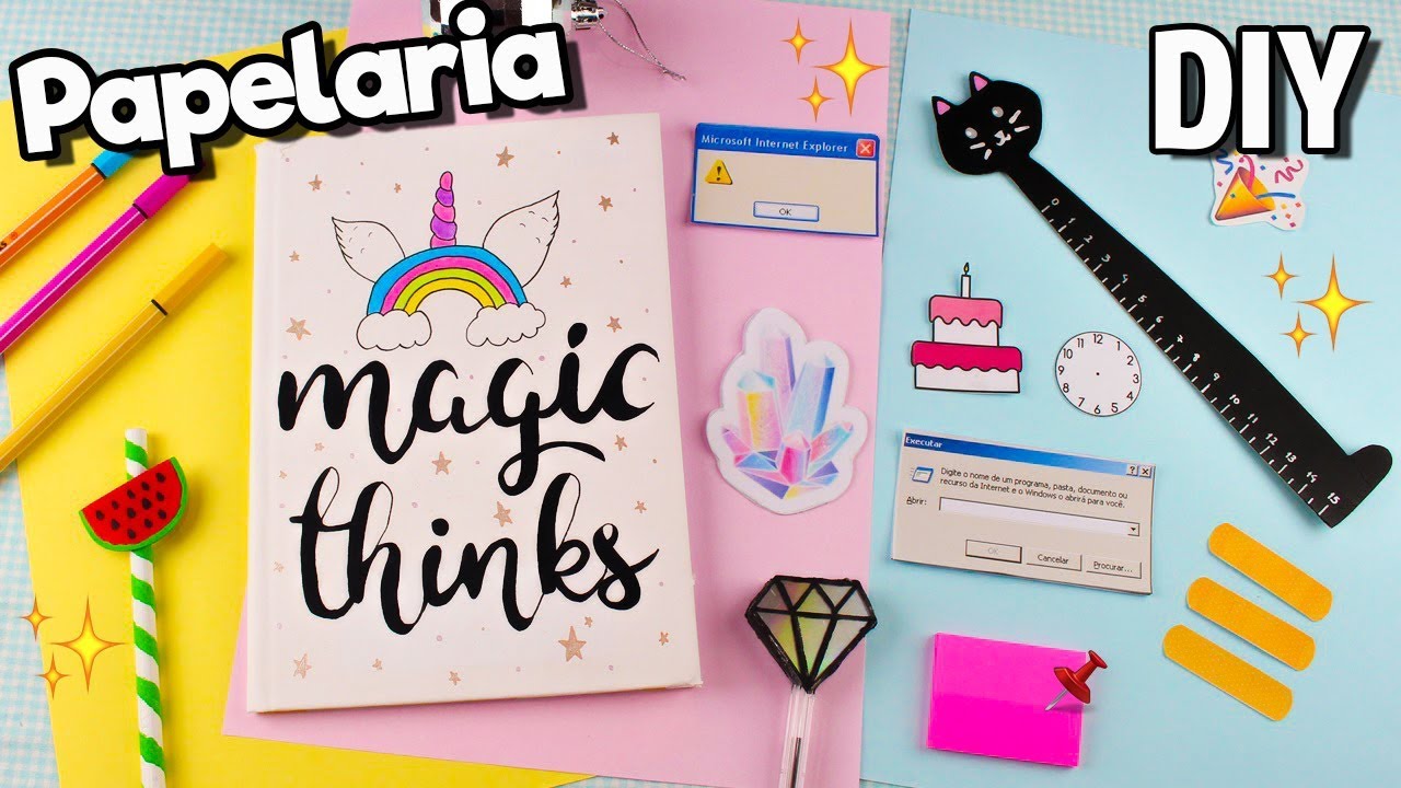 COMO FAZER ITENS DE PAPELARIA EM CASA | IDEIAS SUPER DIFERENTES 2020