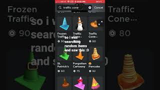 THE TRAFFIC CONE WENT LIMITED :0#shorts #roblox