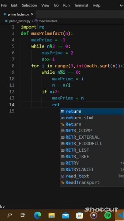 Python Program to Find Max Prime Factor of a Number. #codm #education# ...