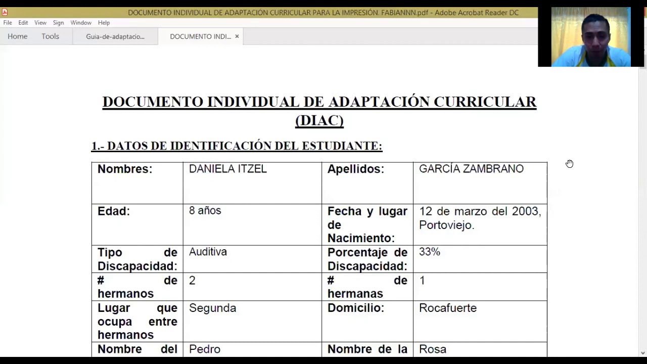 Diac Documento Individual De Adaptación Curricular www.youtube.com