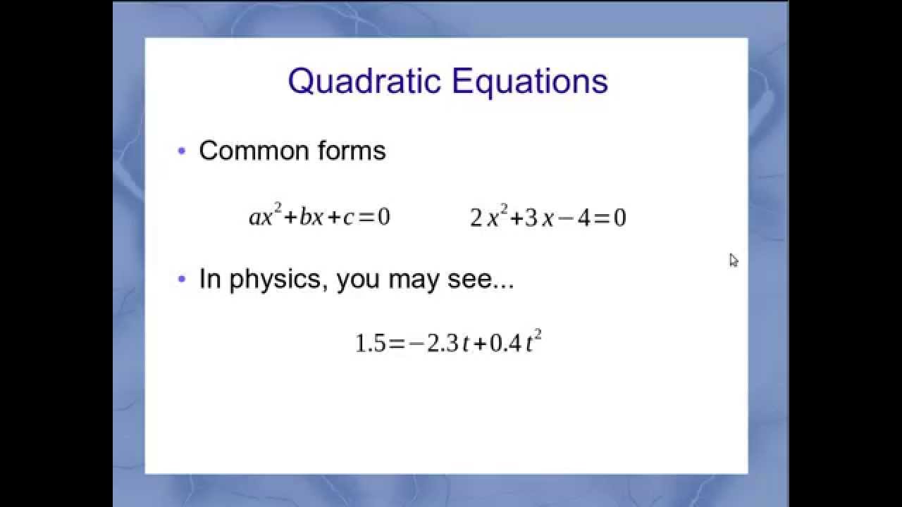 quadratic-formula-review-for-physics-youtube