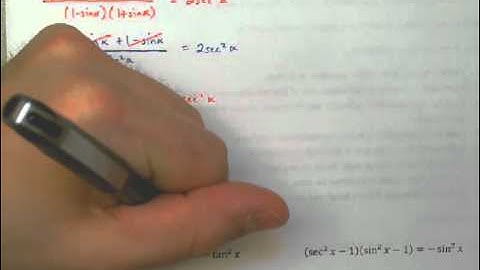 Lesson 5.2, Video 3: Verifying Identities by Combining Fractions