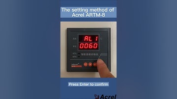 Acrel ARTM 8 alarm setting method