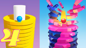 Stack Ball 3D Game - Android,ios Gameplay All Levels Part 4