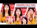 Easy Face Exercises for Double Chin, Wrinkles Glowing Face in Hindi (Results in 7 days!)Face Yoga