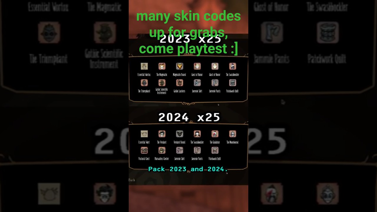 GIVING AWAY 150 DST Skin Codes (Crabpack, Meepsack, Starter Packs 2023 + 2024)