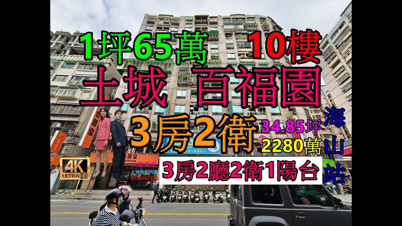 Google 土城房屋阿德 趙育德 0958702518(百福園 廣福國小步行到家約250公尺 海山站步行到家約350公尺)屋主急售2280萬,新北市土城區裕民路(3房34.85坪)3房2廳2衛1陽台