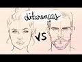 Desenhando Rosto Feminino vs. Masculino: DIFERENÇAS
