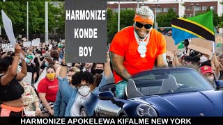 HARMONIZE apokelewa kama mfalme New york Marekani