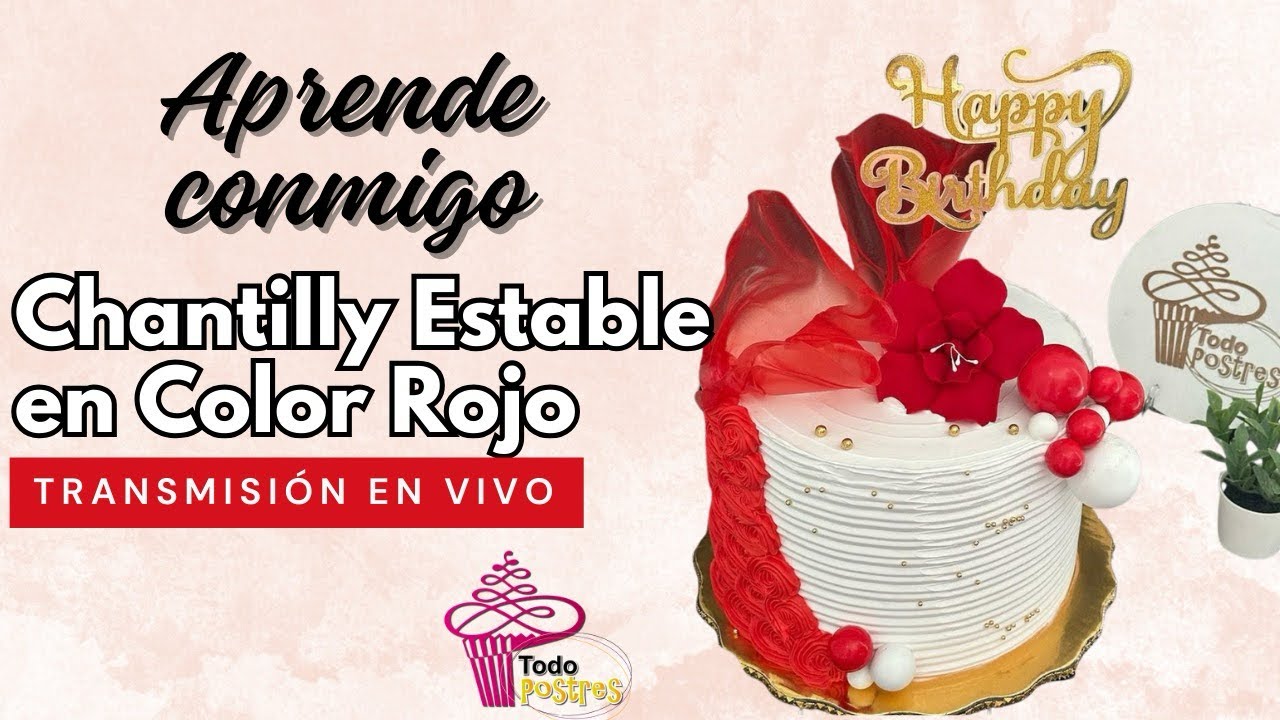 Chantilly Estable en Color Rojo
