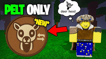 Surviving 99 Nights in The Forest Using ONLY PELT TRADER LOOT...