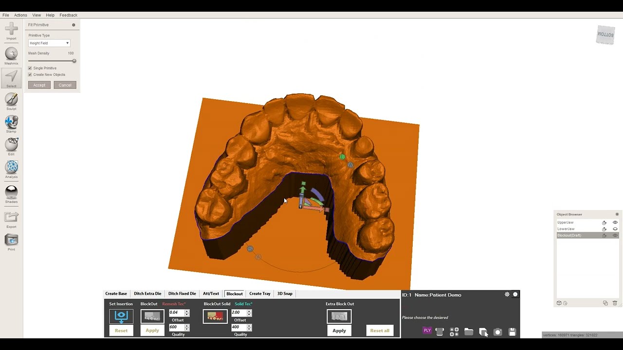 MeshDent.BaseCreator block out tools