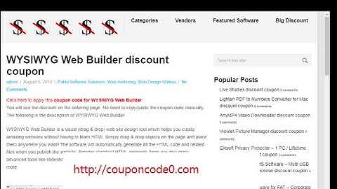 WYSIWYG WebBuilder coupon code