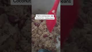 Filipino cooking basics 🇵🇭 Coconut rice + Kidney beans = NEXT LEVEL