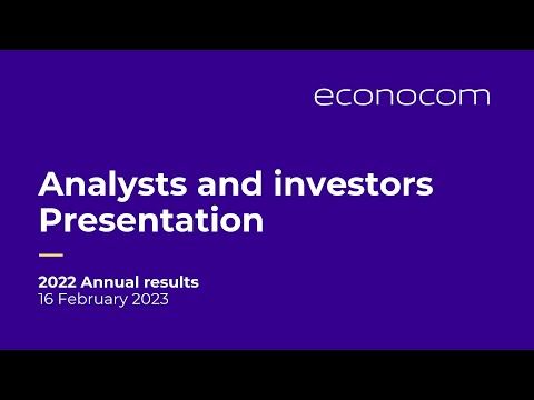 Analysts and investors presentation - 2022 Annual results