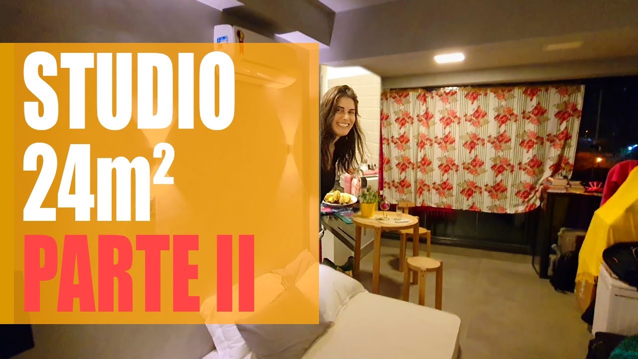 Tour pelo Studio de 24m2 com a primeira etapa de obra executada ...