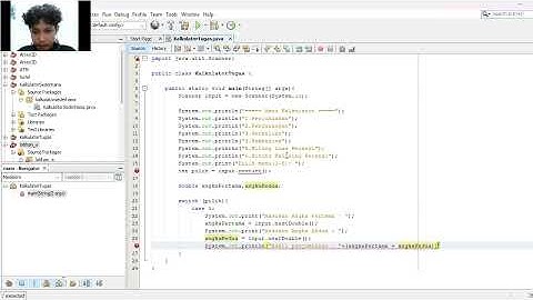 MEMBUAT PROJECT JAVA KALKULATOR SEDERHANA(FITUR YANG DITAMBAHKAN : HITUNG LUAS DAN KELILING PERSEGI)