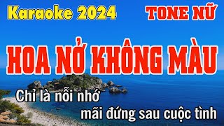 Hoa Nở Không Màu Karaoke Tone Nữ | Trần Lâm