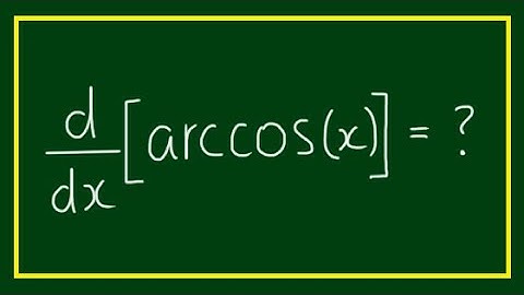 Differentiate Inverse Cosine - arccos(x) - d/dx [ cos^-1(x) ]