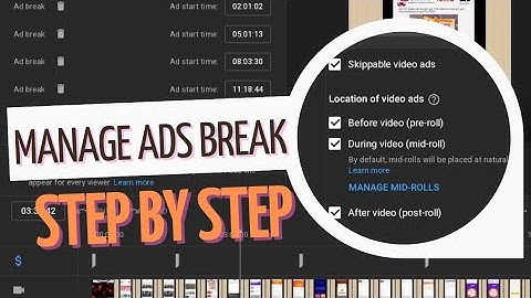 How to manage mid-rolls ads break in youtube video step by step | Full tutorial #adsbreak #tutorial