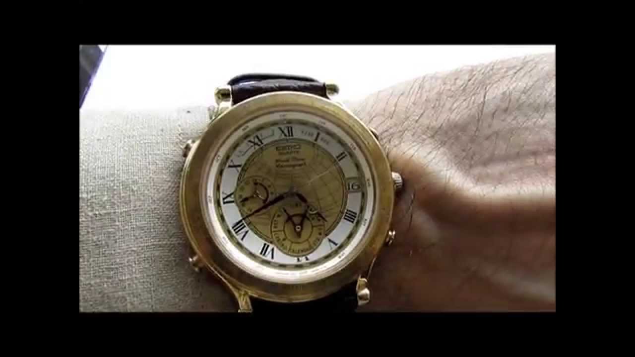 Seiko 6M15-9000 Age of Discovery World Timer Chronograph Alarm Watch -  YouTube