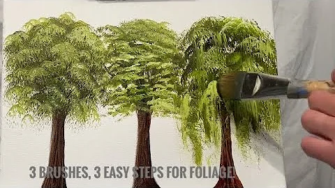 Top 3 Brushes for Trees 🌳 Easiest way to paint!!