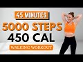 🔥5000 STEPS WALKING WORKOUT🔥WALKING EXERCISE FOR WEIGHT LOSS🔥KNEE FRIENDLY🔥NO JUMPING🔥FAT BURNING🔥