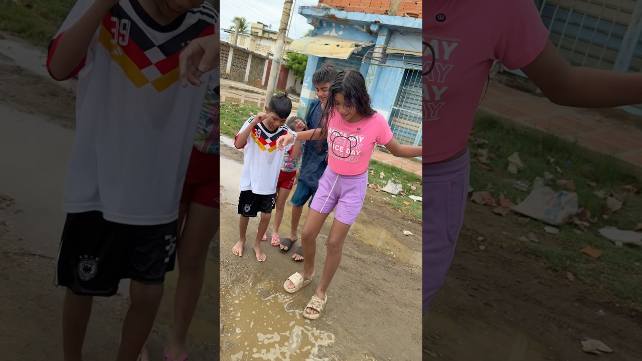 Saltando en CHARCOS de LODO de PLAYA 🏖️ 🤩 #viral #comedy #funny #comedia #humor