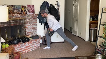 Split Stance Single Arm Kettlebell Row