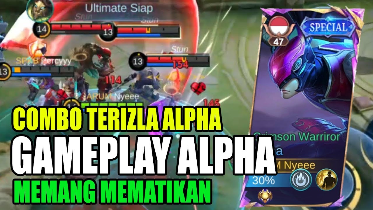 COMBO TERIZLA ALPHA MEMANG MEMATIKAN - GAMEPLAY ALPHA MLBB - YouTube