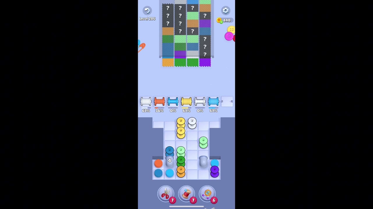 Knit Out Level 286 Walkthrough | Step-by-Step Puzzle Solution | Knit Out Gameplay Guide