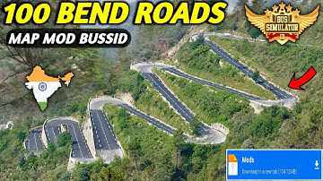 Finally! 🔥 New 100 BEND Roads Map Mod For Bus Simulator Indonesia।Bussid Mod Map 4.3.3
