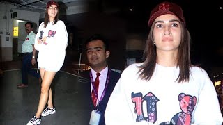 Kriti Sanon In Her Casuals At Mumbai Airport #kritisanon