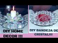 DIY 💖CENTRO DE MESA/ BANDEJA DE CRISTAL💖 ELEGANTE Y ECÓNOMICA