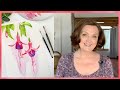 Watercolor Fuchsia // Transferring the Drawing and other Watercolor Techniques Explained