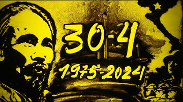 Vẽ tranh cát động ngày giải phóng 30/4/1975 nghệ sĩ tranh cát Nguyễn Tiến