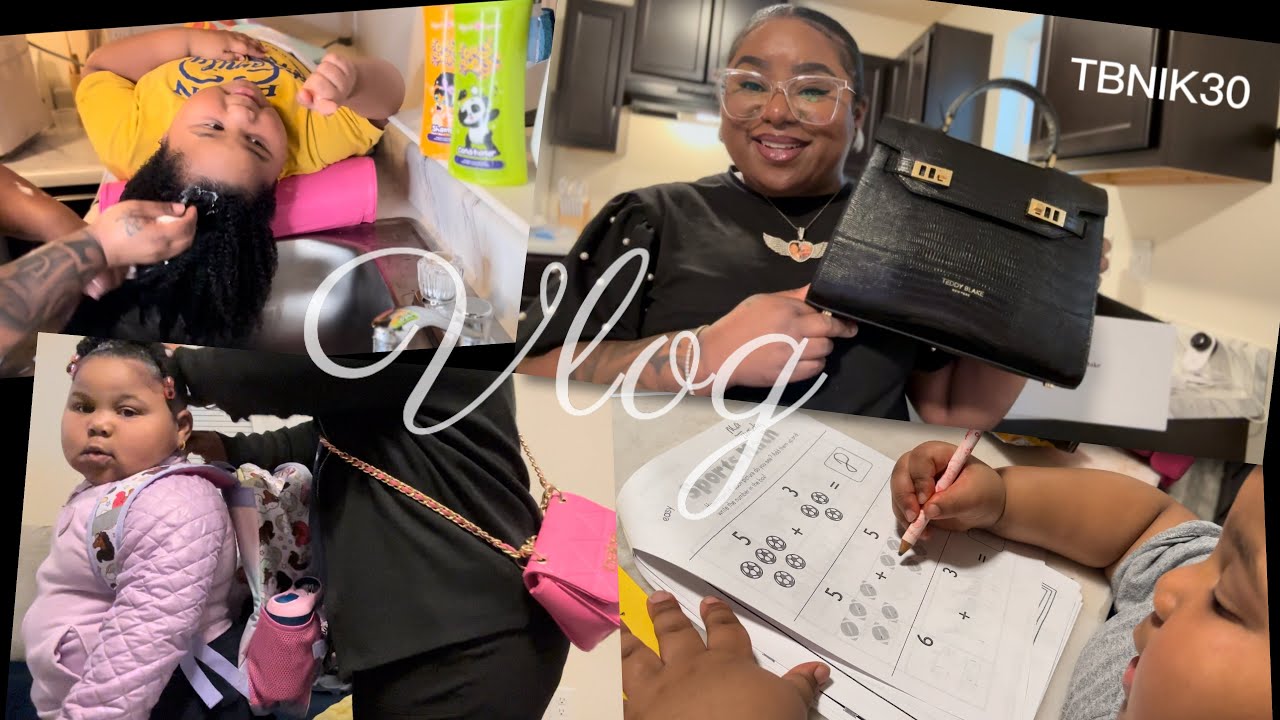 Luxury Teddy Blake handbag+NEW UPDATE about my secret crush😻+shampooing Nia hair+teaching Nia Math