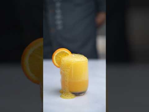 تجربة عصير برتقال غازي   