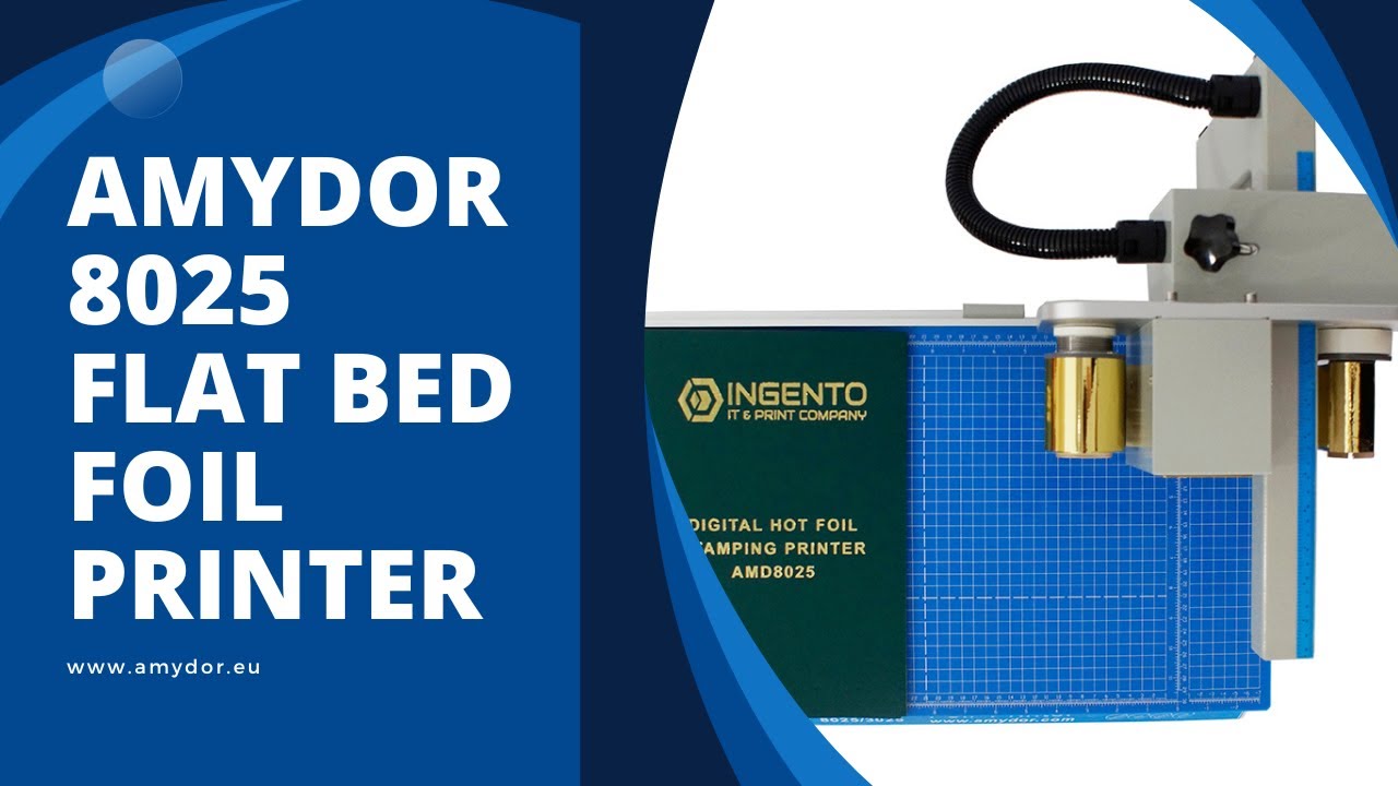 Amydor 8025 Manul Flat Bed Foil Printer YouTube