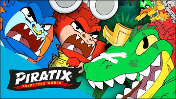 El gigantesco King Croc🐊 PIRATIX 🏴‍☠️  Dibujos para NIÑOS | Vídeos completos
