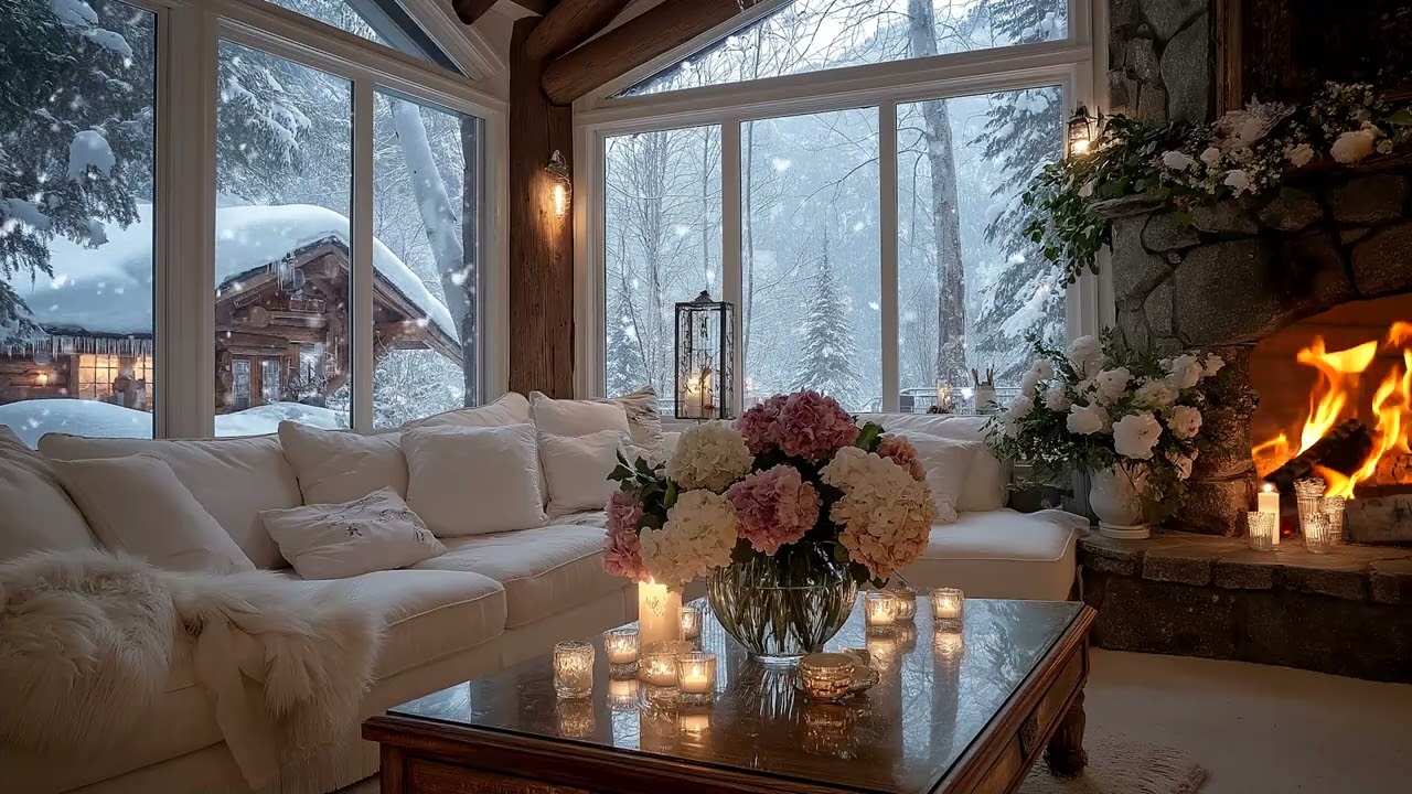 Winter Ambience with Soft Wind and Falling Snow for Deep Relaxation and Focus
