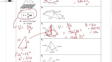 Volume of Pyramid and Cone Notes