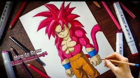 How to draw Goku Daima ssj4 part 1