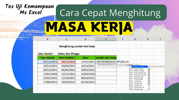 Menghitung jam antara dua tanggal excel