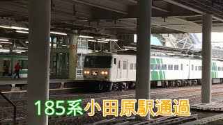 185系　小田原駅通過シーン