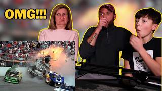 European Family React to The Worst NASCAR Crashes of All Time