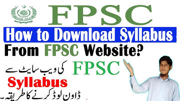 How to Download FPSC Syllabus from FPSC website | Download FPSC Syllabus 2024 | InfoUstaad