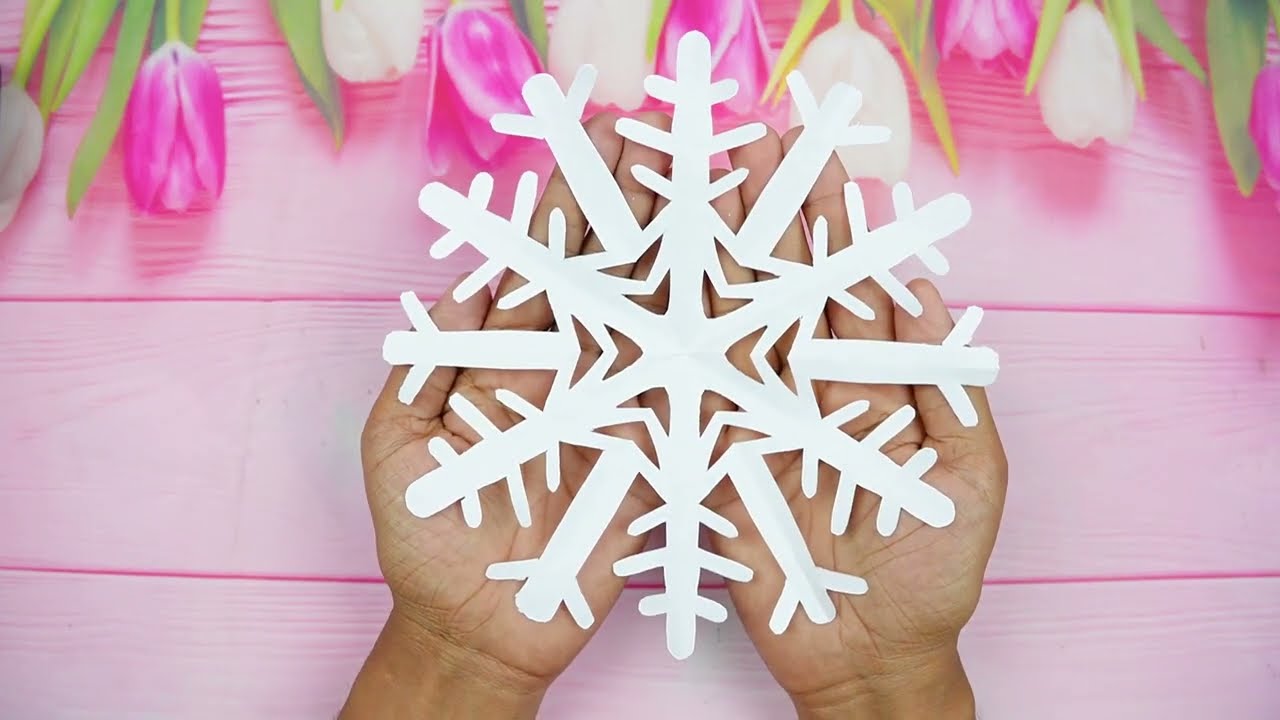 Paper Cutting Snowflake Design | DIY Paper Christmas Decorations | Easy Paper Crafts