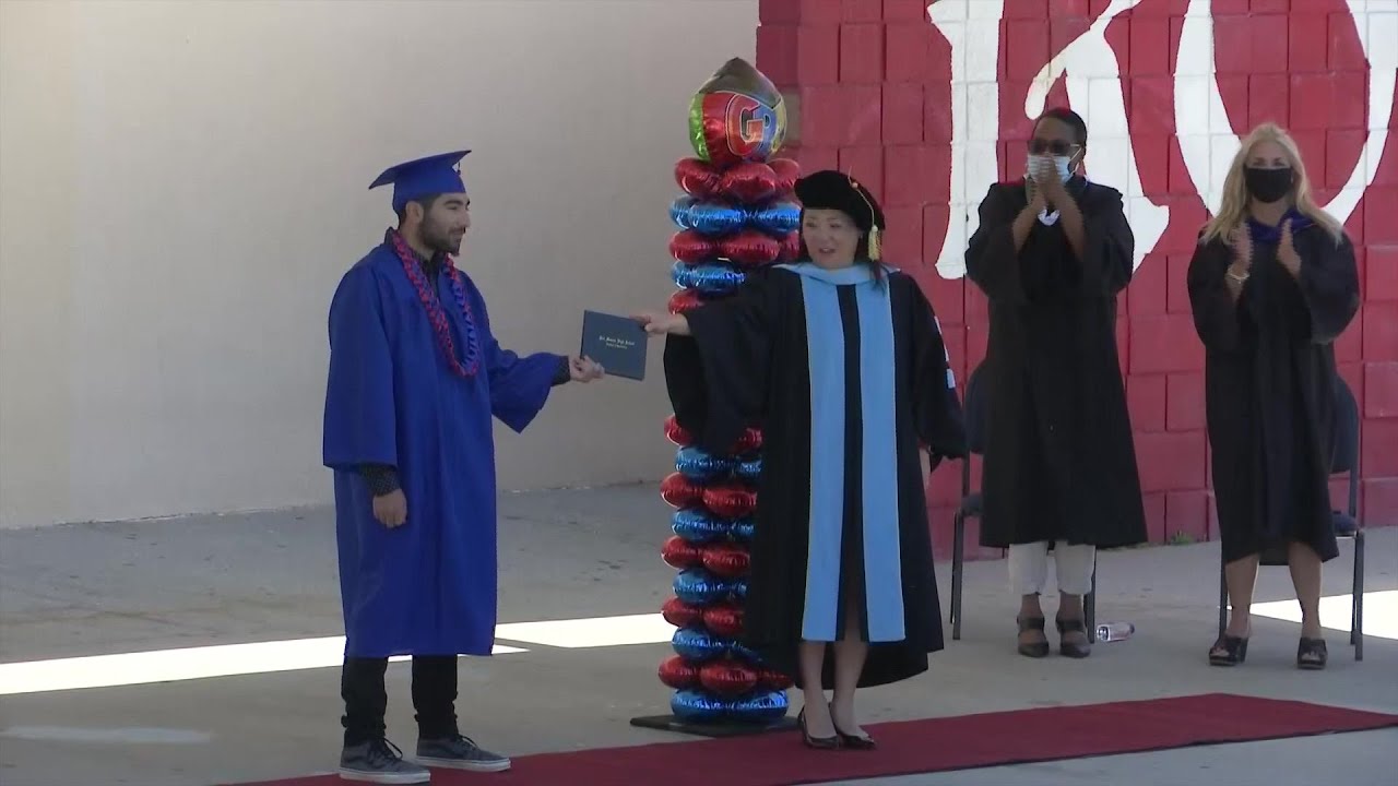 San Marcos grads get modified “diploma moment” onstage